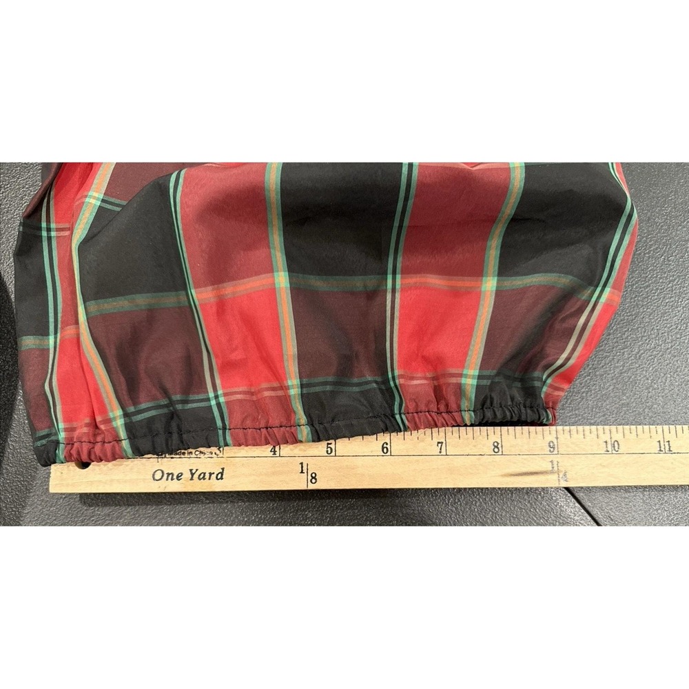 Vtg Holiday Dress Plaid Velvet Taffeta Union Made Modest Formal SZ Small Flaws - Picture 15 of 15